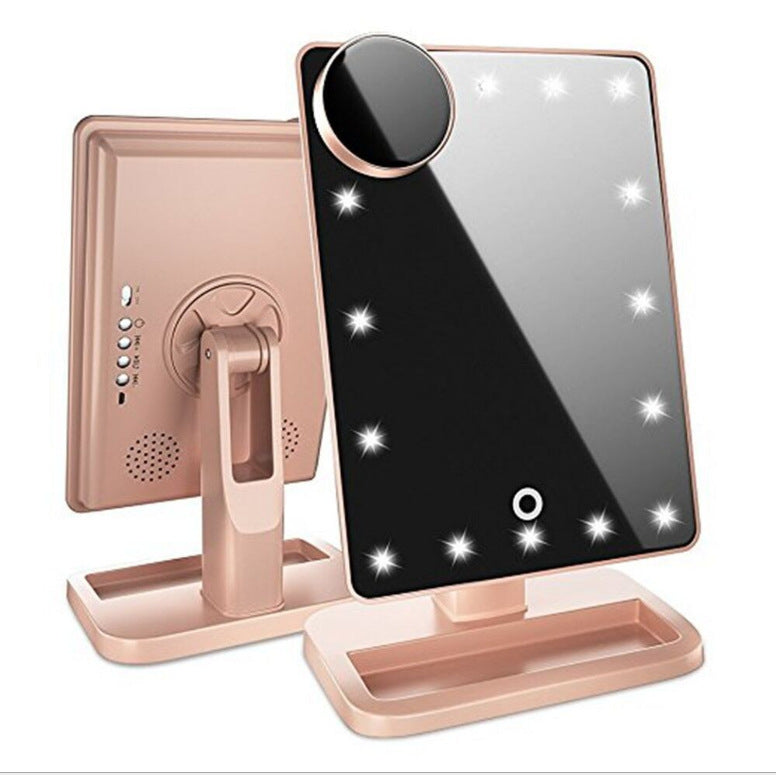 Espejo para maquillaje  With 20 LED Light Bluetooth Music Speaker 10X Magnifying Mirrors Lights