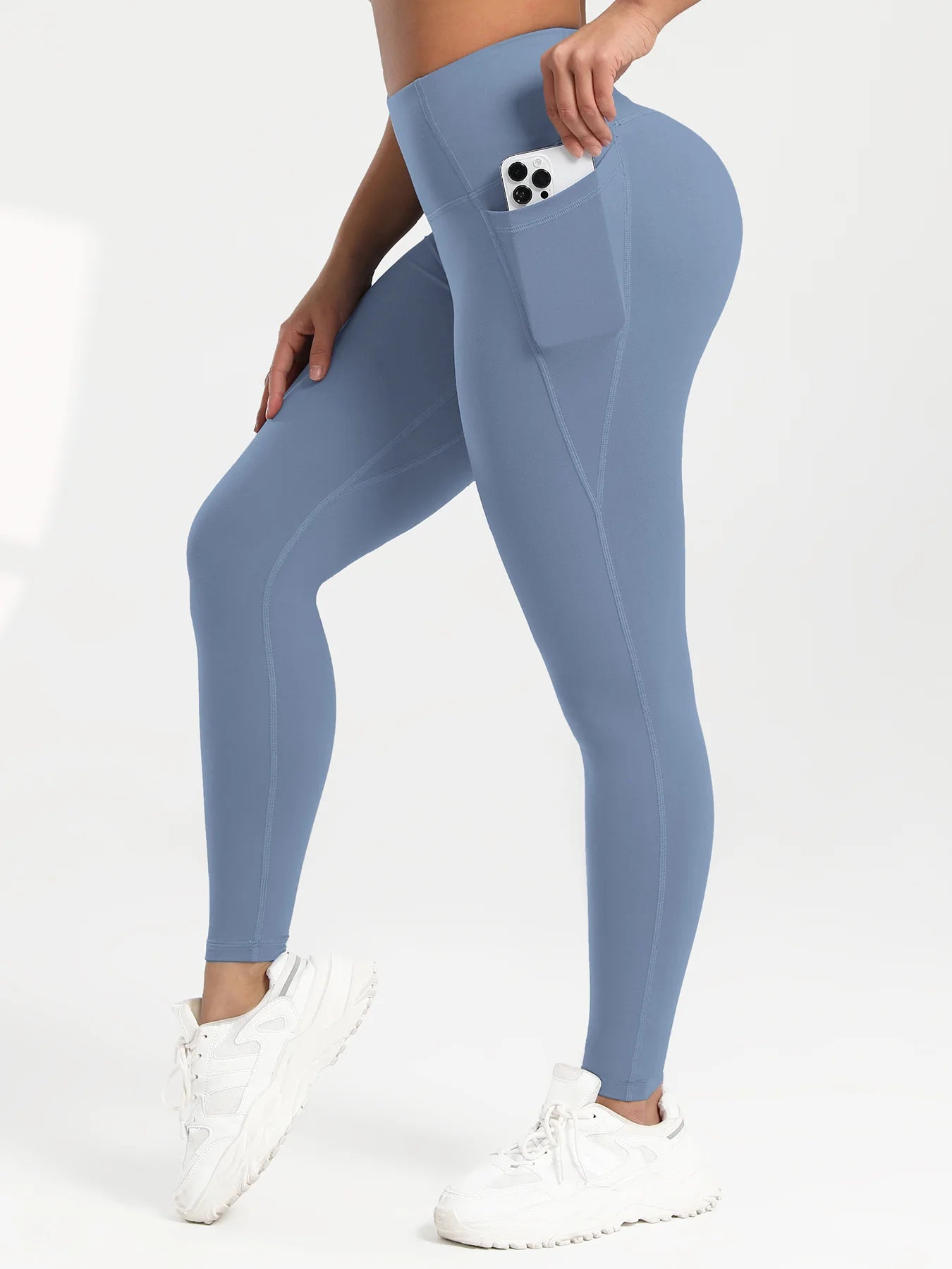 Solid Color Back Waist Pocket High Waist Fitness Yoga Legging soft Women Sport Pant Tight Butter Athletic Gym Ankle-Length Pants