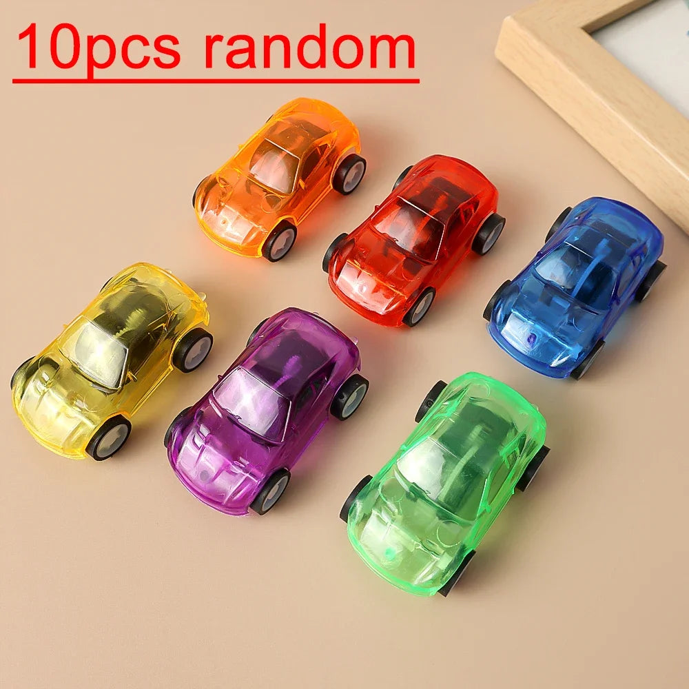 10/1Pcs Pull Back Racer Mini Car Toys Kids Birthday Party Favor Supplies Mini Car Gifts Plastic Vehicle Set Fast Racing Car Toys
