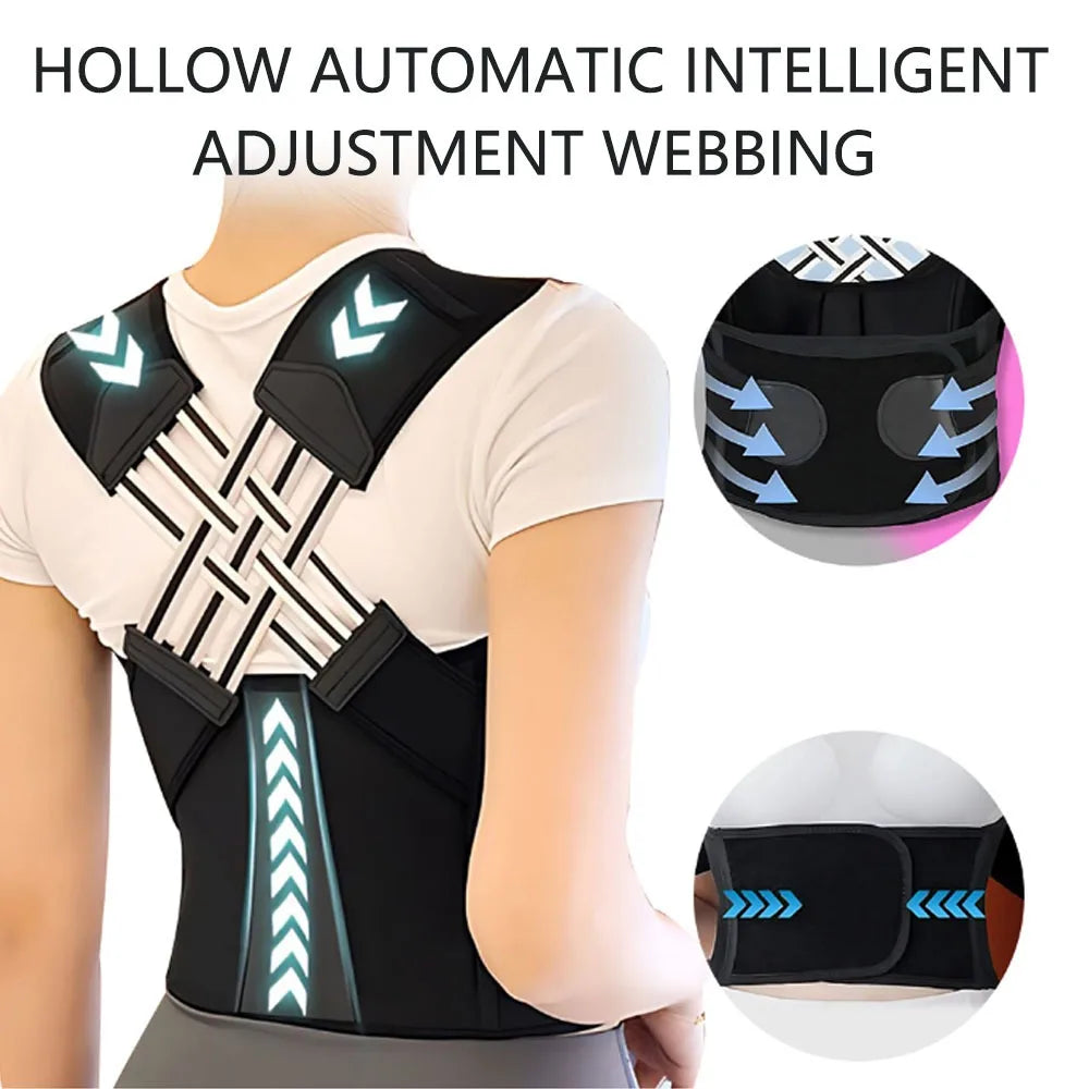 Magnetic Therapy Back Posture Corrector With Adjustable Shoulder Support For Sitting Posture Correction Breathable And Shaping