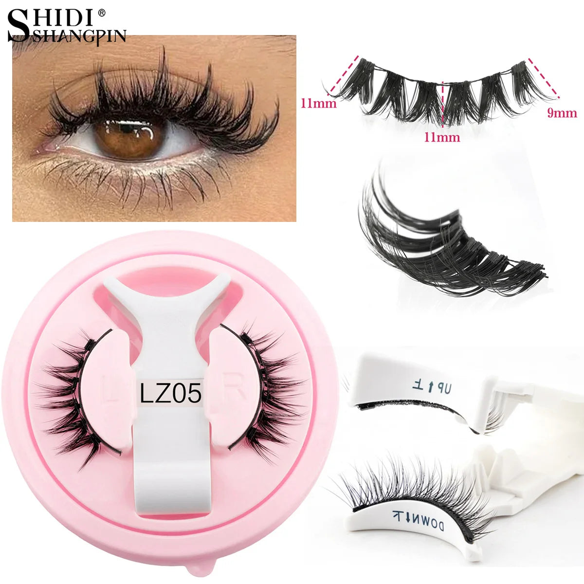 New 1 Pair Magnetic Eyelashes Set Fluffy Mink Lashes 5 Styles Reusable Magnetic Eyelash and Tweezers Kit Lash Extensions Makeup