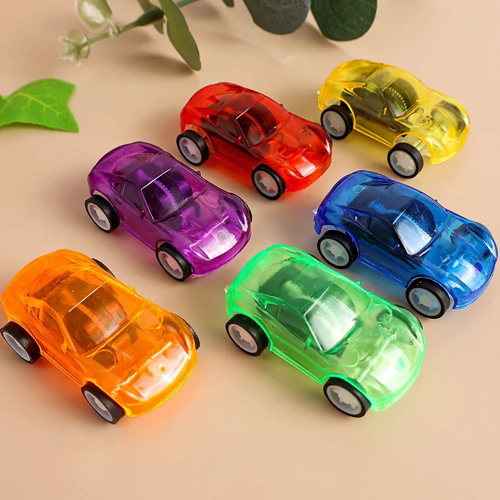 10/1Pcs Pull Back Racer Mini Car Toys Kids Birthday Party Favor Supplies Mini Car Gifts Plastic Vehicle Set Fast Racing Car Toys