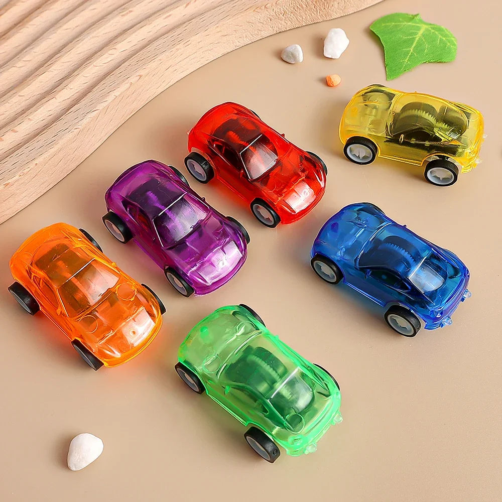 10/1Pcs Pull Back Racer Mini Car Toys Kids Birthday Party Favor Supplies Mini Car Gifts Plastic Vehicle Set Fast Racing Car Toys